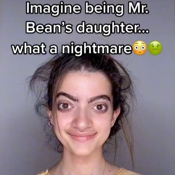 Fabiola Baglieri took to TikTok to bemoan her ‘Mr Bean’s daughter’ nickname. Picture: TikTok/fabiola.baglieri