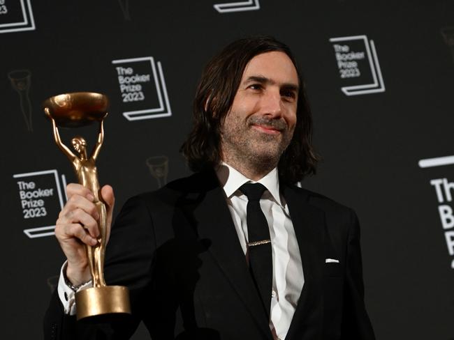 LONDON, ENGLAND - NOVEMBER 26: Paul Lynch wins The Booker Prize with "Prophet Song" at The Booker Prize Winner Announcement at Old Billingsgate on November 26, 2023 in London, England. (Photo by Kate Green/Getty Images)