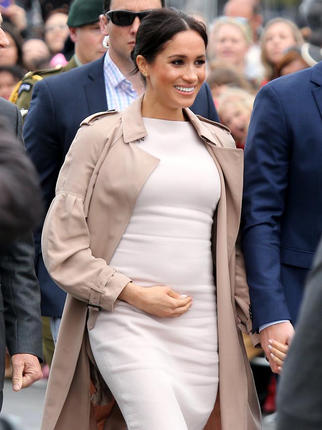 The always  elegant Meghan stuns the crowd.  Picture:  Nathan Edwards