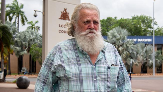 Darwin contractor Craig Williams outside the Darwin Local Court where he stands charged with industrial manslaughter over the death of a construction worker in April 2020. Picture: Pema Tamang Pakhrin