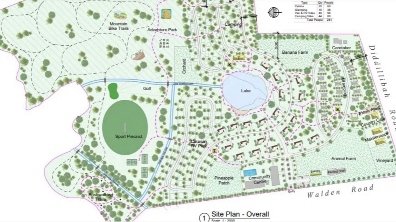 Highgate Developments has revealed plans for a farm-based accommodation and adventure park project at Woombye.