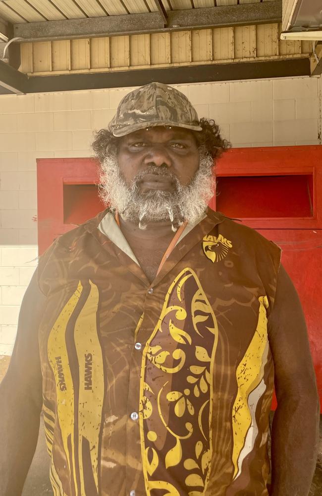 Joseph Nayidji cast his vote in the 2023 Arafura by-election in Jabiru. Picture: Annabel Bowles