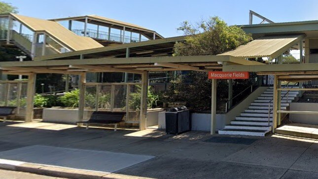 Macquarie Fields train station. Picture: Google Maps