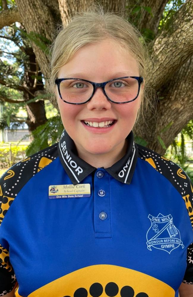 One mile state school 2023 school captain: Mollie Cork