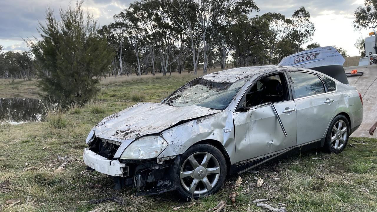 The damage to the Nissan Maxima which occurred during retrieval. Photo: Madison Mifsud-Ure / Warwick Daily News