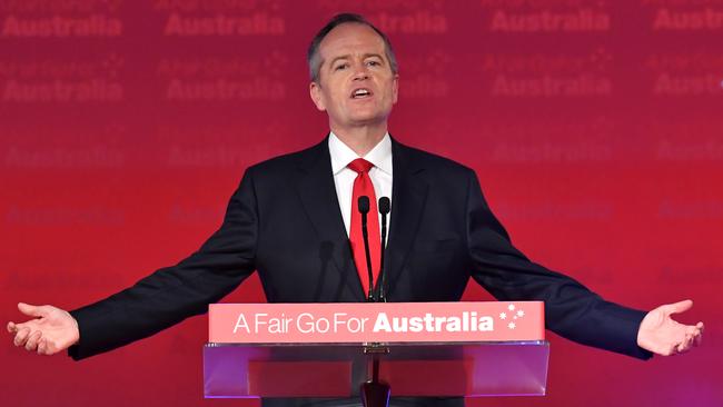 Former Labor leader Bill Shorten at the launch of the ALP’s federal election campaign in Brisbane in May. Picture: AAP