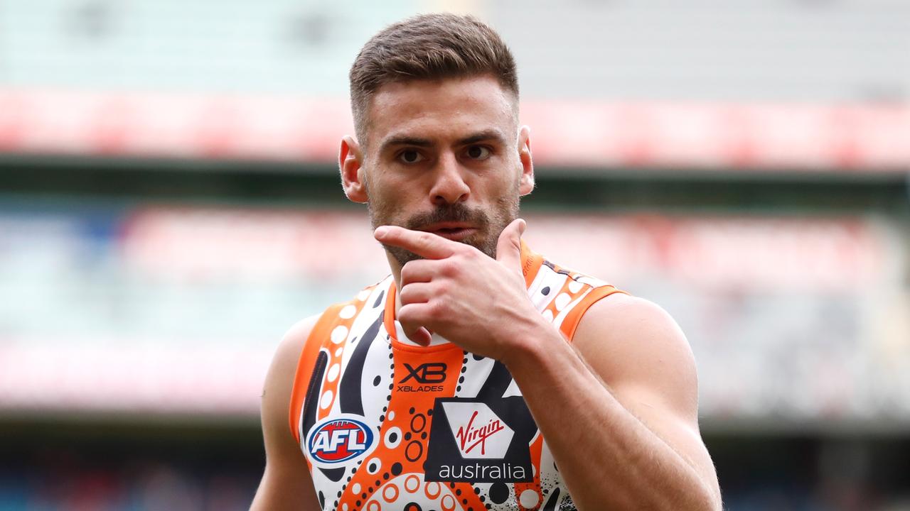 Stephen Coniglio won’t play in the Grand Final. Photo: Michael Willson/AFL Photos.