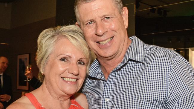 Sue and Rodger Baynes at Mayor Tom Tate’s birthday celebrations at Tag Heuer Watch Boutique, Pacific Fair. Picture: Regina King