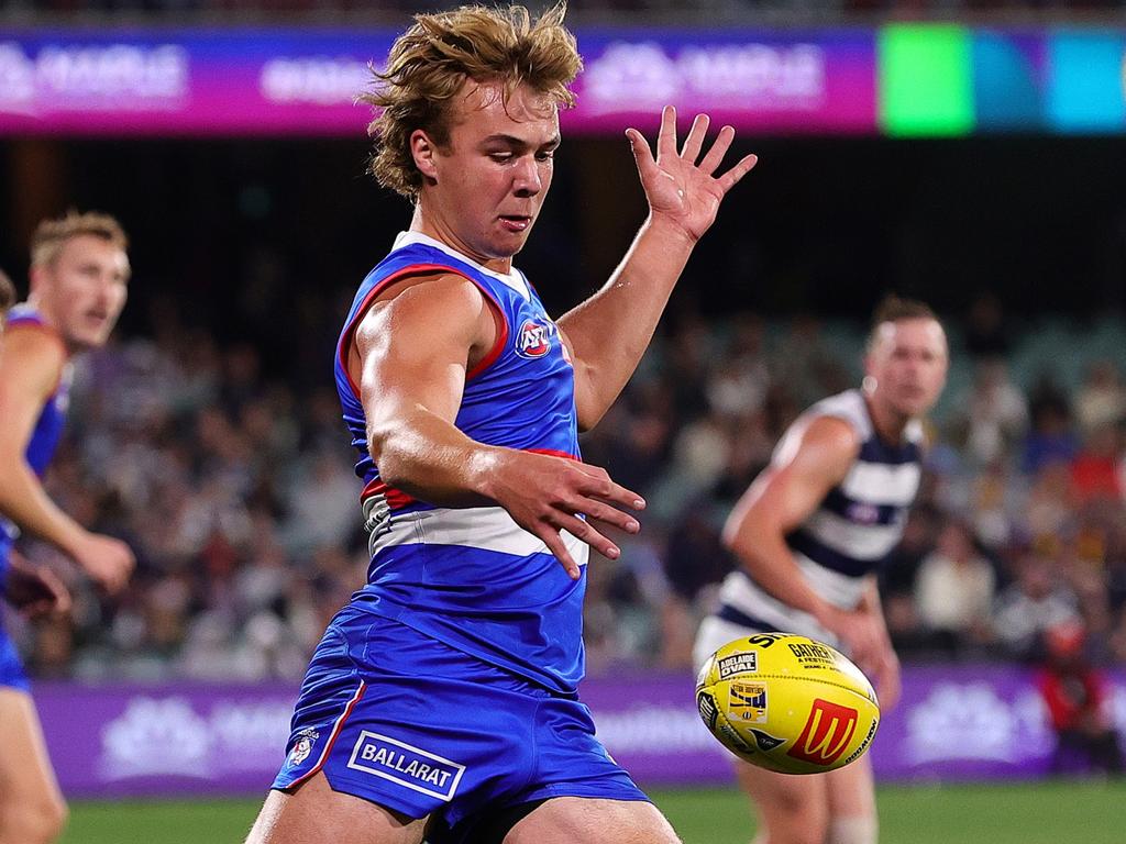 Ryley Sanders was one of seven players with Indigenous backgrounds drafted in 2024. Picture: Sarah Reed/AFL Photos via Getty Images.