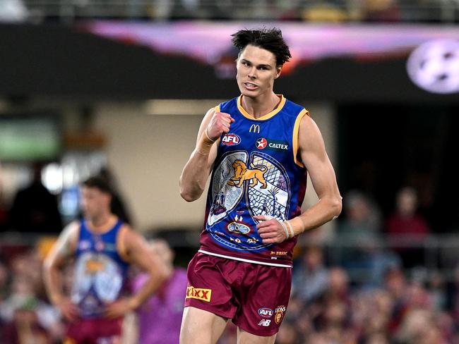 Eric Hipwood is back in Brisbane’s team after recovering from a groin problem. Picture: Bradley Kanaris/Getty Images