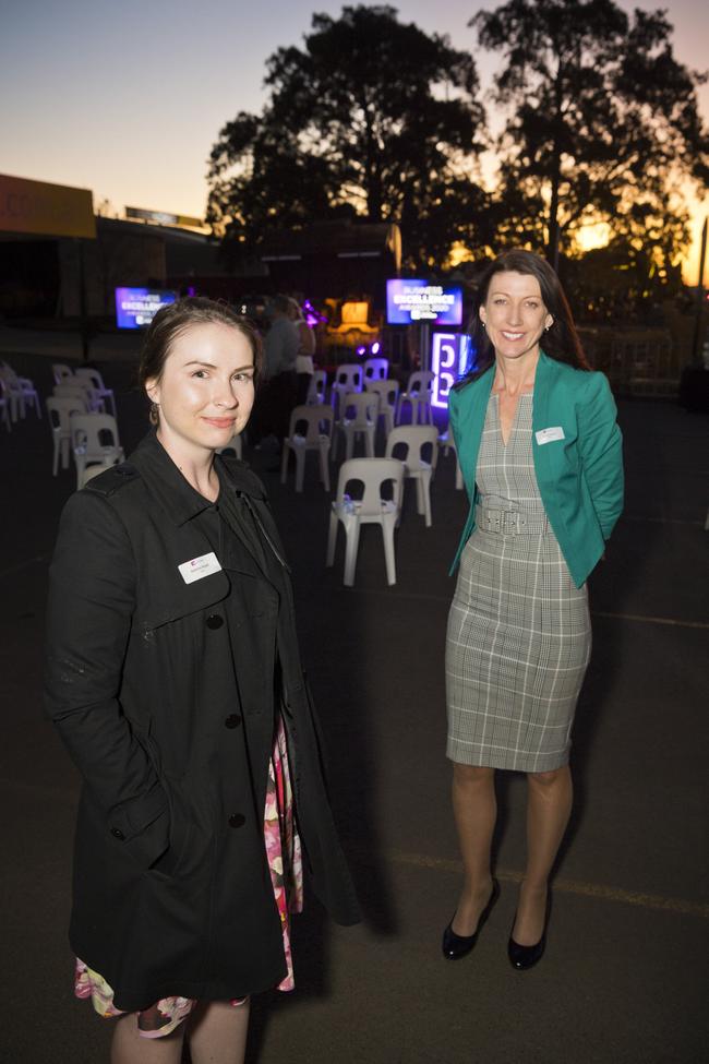 Katrina Rojek (left) and Kristy Hayes at the Business Excellence Awards 2020 launch at Tilly's, Wednesday, September 9, 2020. Picture: Kevin Farmer