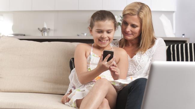 Maybe you should just text together, like this happy mum and daughter from a stock photo. Totally realistic, right?