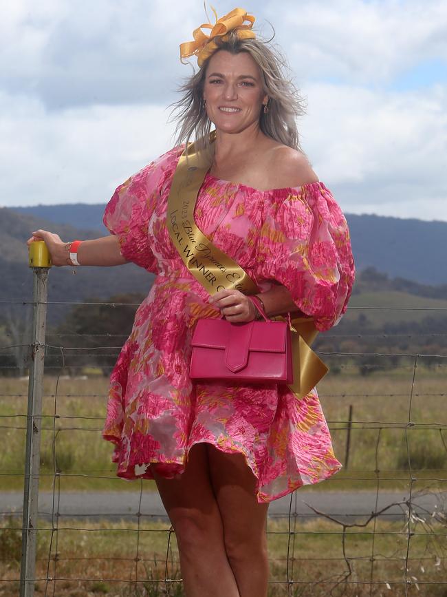 Maryborough’s Deanne Evans was successful in the fashions on the field competitions at the Avoca Cup.