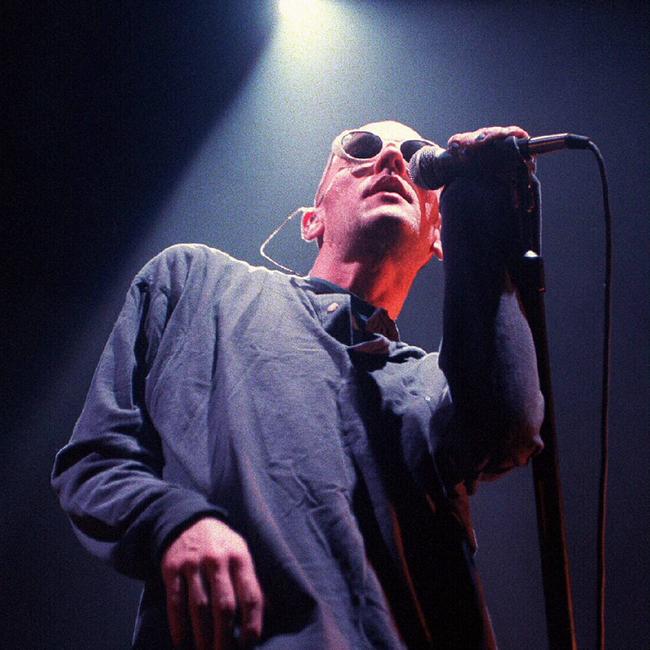 REM lead singer Michael Stipe performing at the Entertainment Centre.