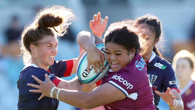 Marsden SHS past student April Ngatupuna is a teammate of Destiny Brill at Super W level. (Photo by Kelly Defina/Getty Images)