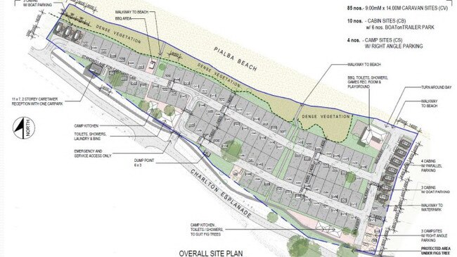 Pialba beachfront tourist caravan park master plan. Photo: Contributed.