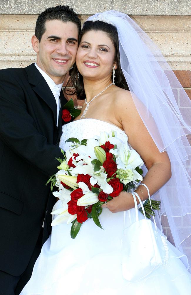 Roberto Pose and Margita Veljanoski married at the Holy spirit church in New Farm in 2005. Picture: Annette Dew