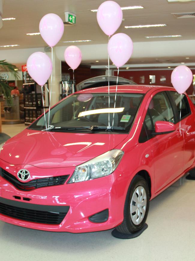 Toyota Yaris tops the list in pink car searches.