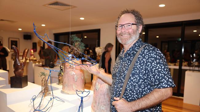 Russell Solomon at the SWELL Art Prize at Broadbeach Community Space for Gold Coast at Large. Picture, Portia Large.