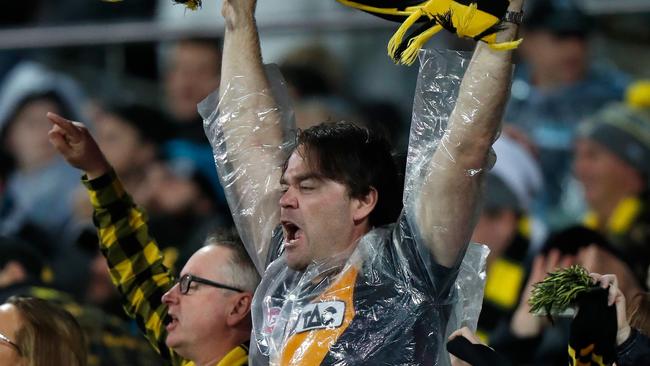 Richmond and Geelong fans should be able to pose with players for photos post-match – should their team win. Picture: Michael Willson/AFL Photos via Getty Images