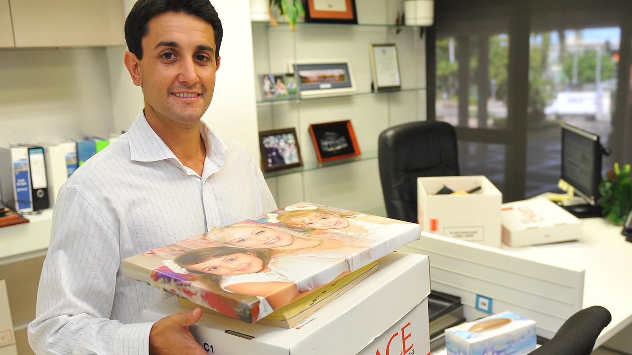 David Crisafulli packing up his office on his last day as Townsville Deputy Mayor in 2012. Mr Crisafulli served as a councillor under Mayor Tony Mooney, and then as deputy for Les Tyrell after Townsville and Thuringowa amalgamated. Now, as he campaigns to lead an LNP led government, he considers it “heartbreaking” to watch the dysfunction within the council he used to work within.