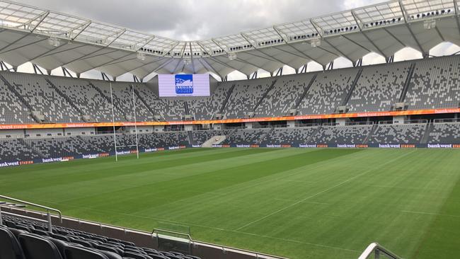 View from the stands at the state-of-the-art stadium.