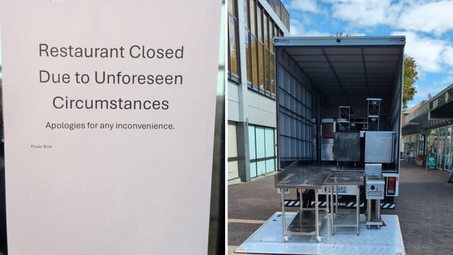Muller Bros in the Bell Street Mall of the Toowoomba CBD has closed suddenly. Moving vans were sighted outside the venue on Wednesday.