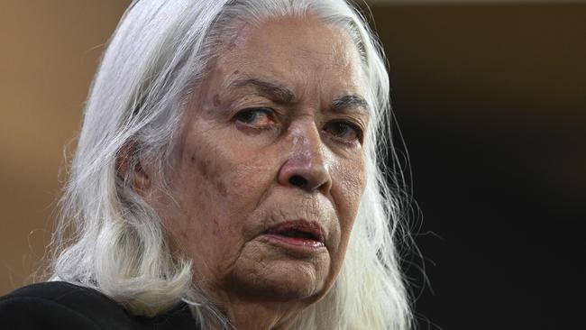 Marcia Langton addresses the the National Press Club of Australia in Canberra. Picture: NCA NewsWire / Martin Ollman