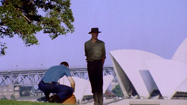 Peter Garrett in a scene from Midnight Oil: 1984.