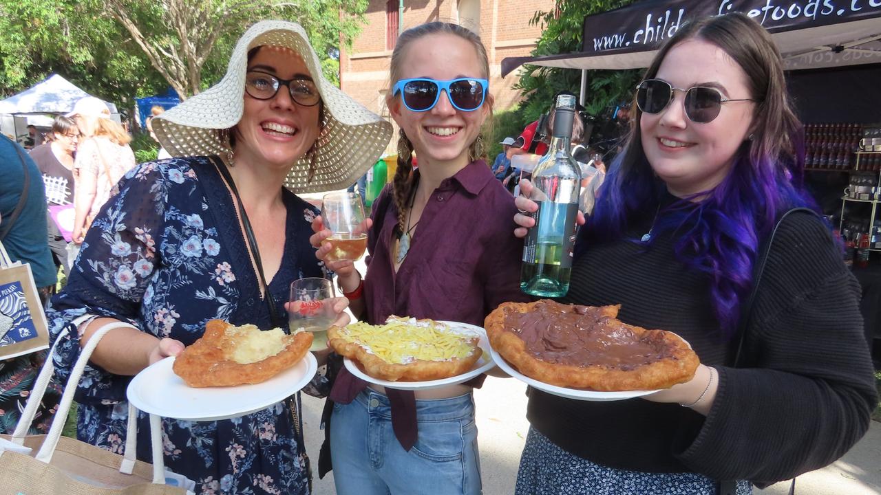 Emma Kendall, Eloise Kehren and Abby Peters at the Relish Food & Wine Festival.