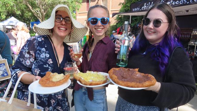 Emma Kendall, Eloise Kehren and Abby Peters at the Relish Food & Wine Festival.