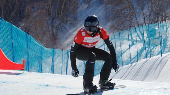 Belle Brockhoff preparing for the Winter Olympics at the Secret Garden Resort in China.