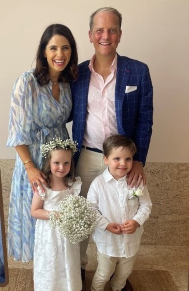 Liam O'Brien with his wife Josephine, daughter Sophia and son Robert. Picture: Supplied