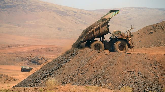 An iron ore mine in WA's Pilbara region. Picture: Bloomberg