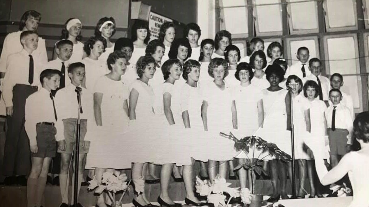 Monto State High School 1964/1965 Choir at the school's Speech Night.