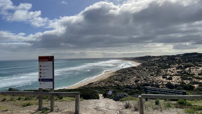 The man went missing at Browns Beach on Saturday evening.