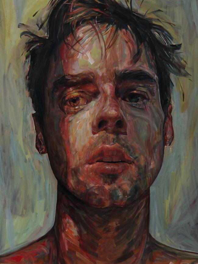 Liam Nunan won the Packers Prize with this work titled Self Portrait.