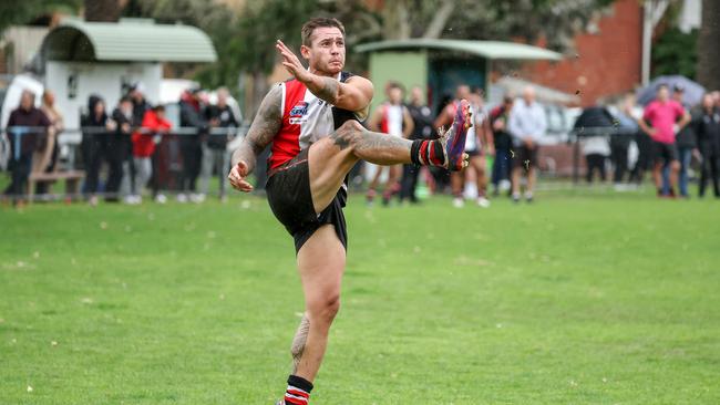 Aaron Edwards playing for St Kilda City last year. Picture : George Sal