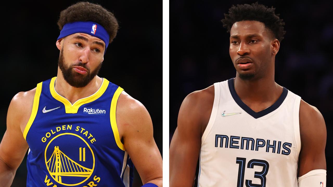 Klay Thompson took aim at Jaren Jackson Jr as an old tweet came back to bite. Picture: Getty