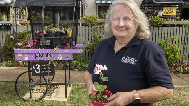 Sandra Norris raises money for charity through her plant sales from garden cuttings. Tuesday, June 15, 2021. Picture: Nev Madsen.