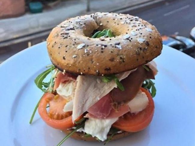 This bagel isn’t exactly low calorie.