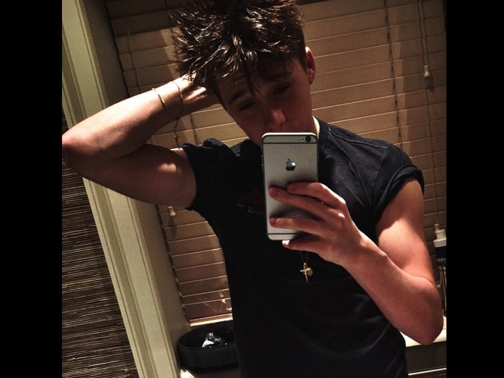 Love’s a selfie: Brooklyn Beckham is set to follow in David’s footsteps, “Bad hair day” Picture: Brooklyn Beckham/Instagram