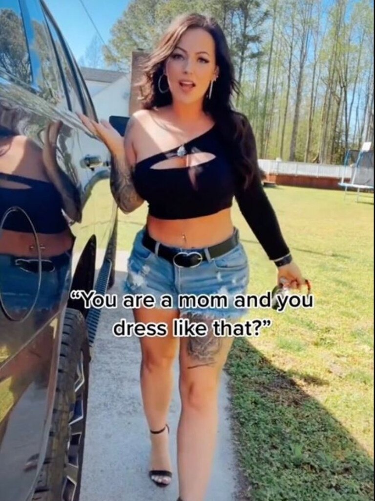 Digital creator AJ is trolled for how she dresses as a mum but doesn't care about the opinions of others. Picture: TikTok/ beautywithaj