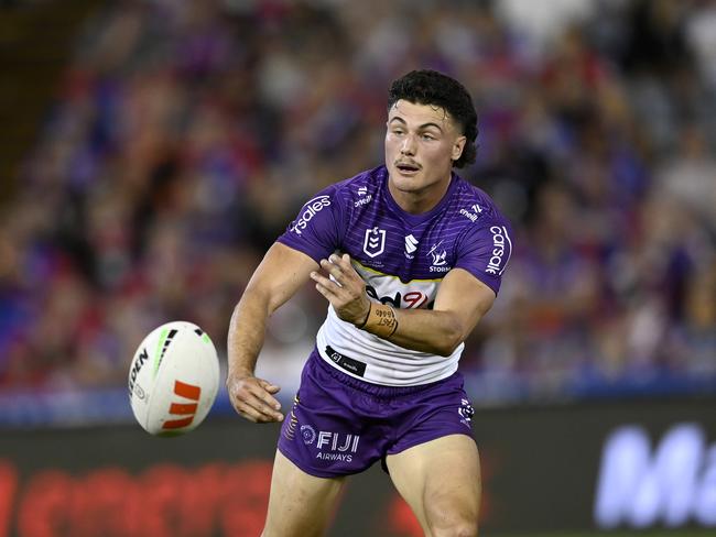 The Newcastle Knights could have a crack at landing Melbourne Storm star Jonah Pezet. Picture: NRL Photos