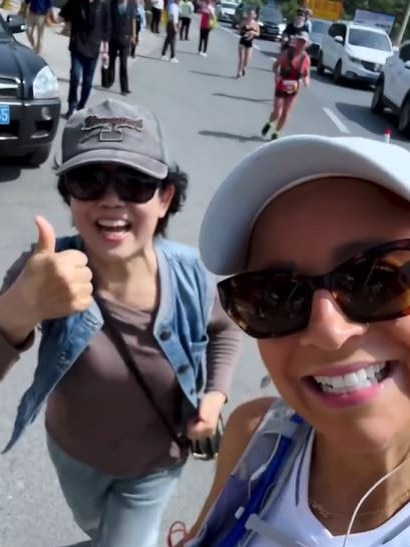 Carrie Bickmore completed the Great Wall of China Marathon.