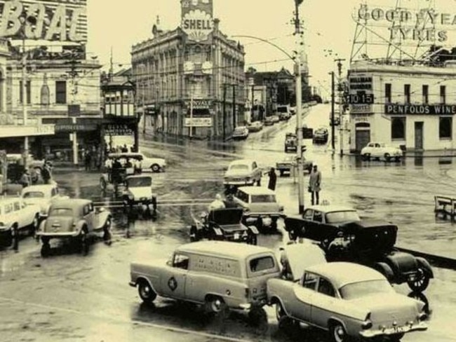 St Kilda Junction in the early 1960s. Picture: HWT Library