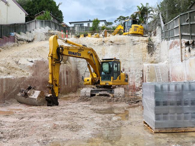 SYDNEY, AUSTRALIA - NewsWire Photos APRIL 21:, A general view of the construction site for Karl and Jasmine Stefanovic's new house in Castlecrag. Photo: NewsWire