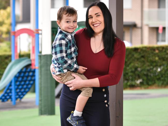 Jessica Craig with son Jaxon. Picture: Flavio Brancaleone