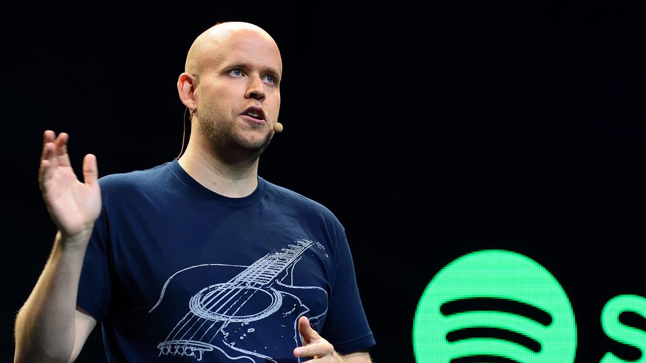 Daniel Ek, CEO of Spotify, confirmed Spotify would continue to stand by Rogan. Picture: AFP / Don Emmert.