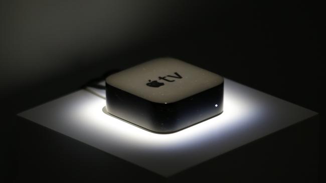 New box ... The new Apple TV box is shown during a product display following an Apple event Sept 9 in San Francisco. (AP Photo/Eric Risberg)